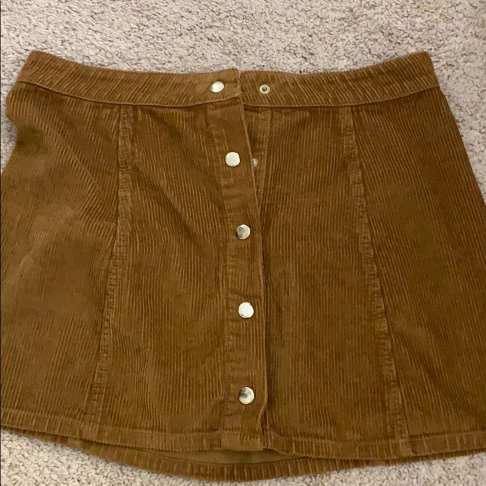 Tan Mini Skirt - 28Woman